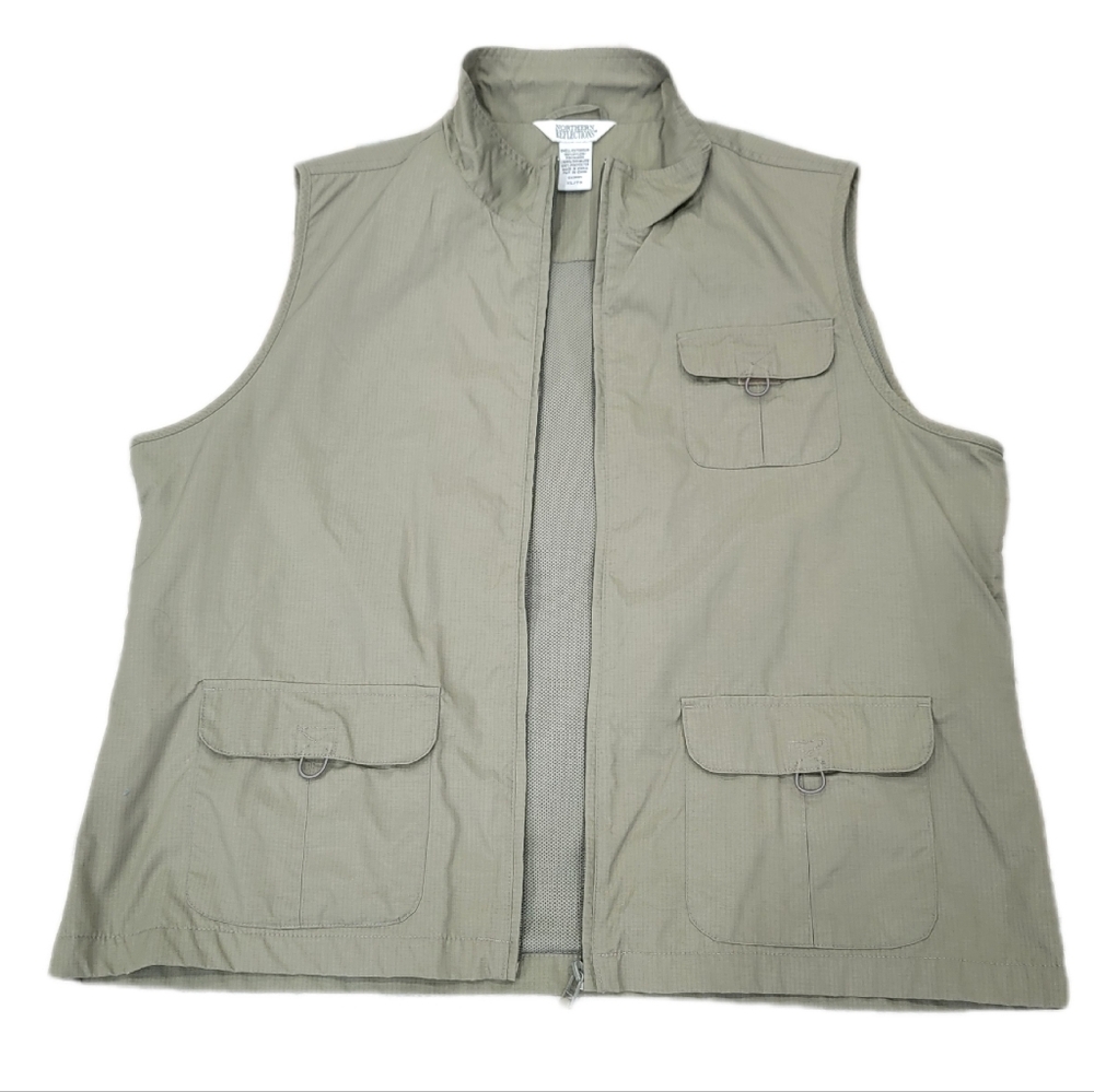 Northern Reflections Green Utility Cargo Vest Outdoor Coastal Gorpcore Womens XL - Picture 4 of 17